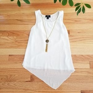 iZ Byer | Tank with Asymmetrical Hem | White